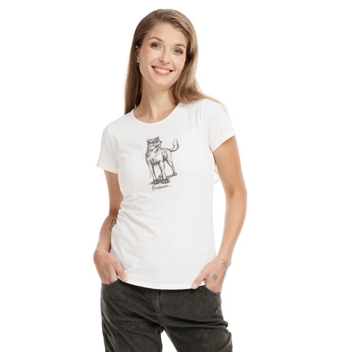 bushman women´s t-shirt white