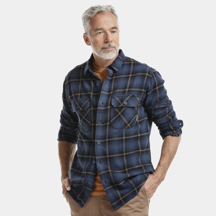 Bushman men´s flannel shirt dark blue