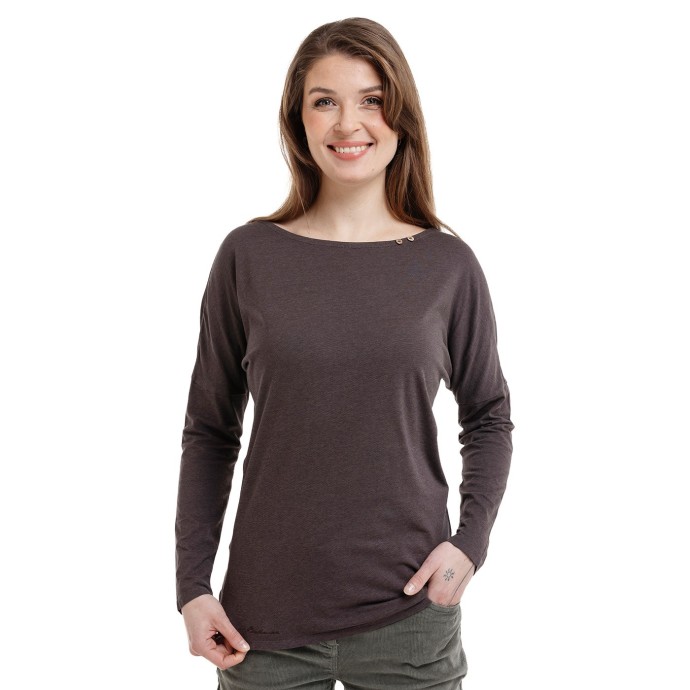 bushman women´s t-shirt with long sleeves dark brown