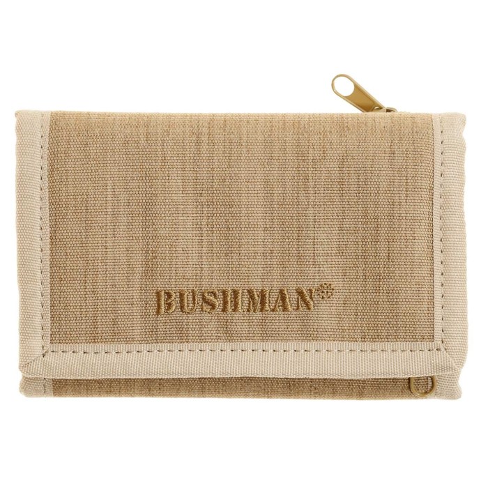 Bushman classic wallet with a Velcro closure cream