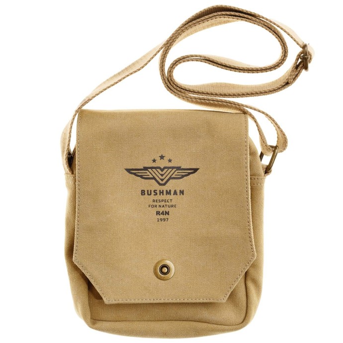 Bushman canvas cotton shoulder bag cream