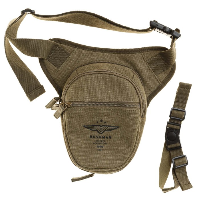 bushman canvas waist bag uni khaki
