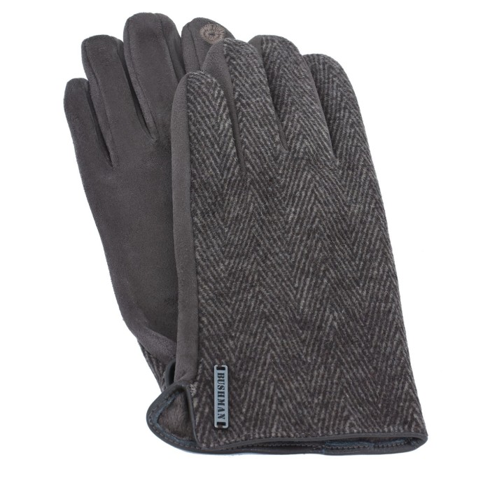 bushman men´s gloves with touchscreen control points dark brown