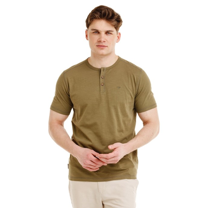 Bushman Men’s Yaro Henley T-shirt, khaki