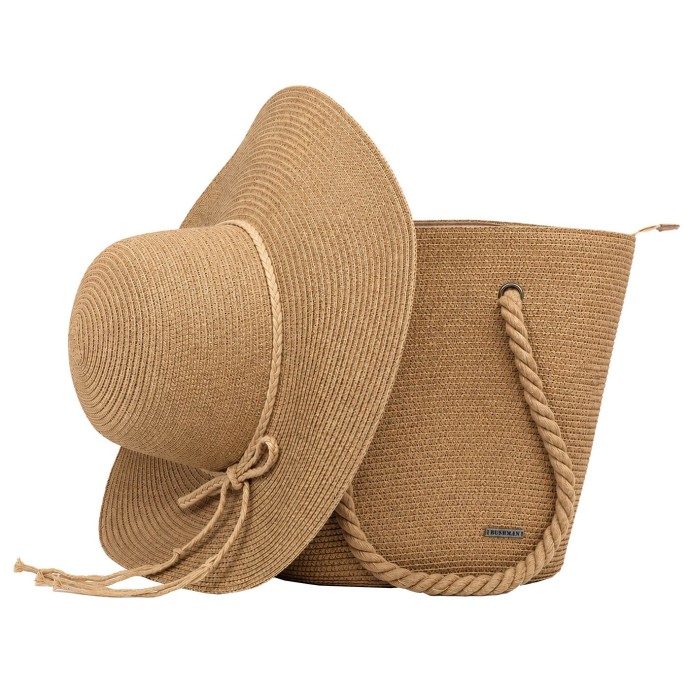 Bushman Summer hat and handbag set, beige