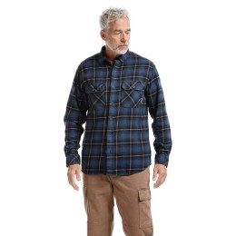 Bushman men´s flannel shirt dark blue