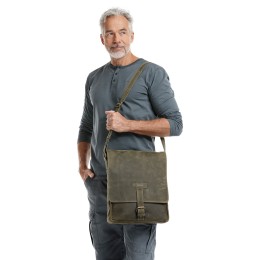 Bushman leather shoulder bag uni green