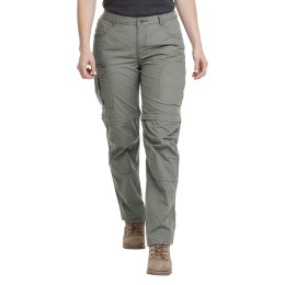 bushman women's pants with detachable legs khaki