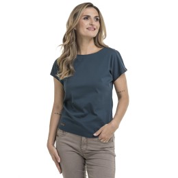 Bushman women´s t-shirt of 100% mercerized cotton petrol