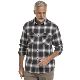 bushman men´s flannel shirt grey and brown