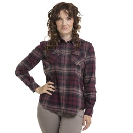 bushman women´s flannel shirt burgundy