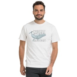bushman Herren-T-Shirt aus Baumwolle mit Rundhalsausschnitt white