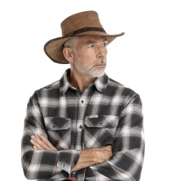bushman leather hat brown