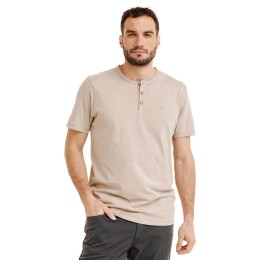 Bushman Men's YARO Henley T-shirt, beige