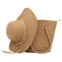Bushman Summer hat and handbag set, beige