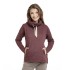 bushman Women's warm sweatshirt with pull-down turtleneck Burgundy