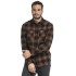 bushman men´s flannel shirt black and orange