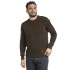 Bushman men's sweater over the head with a ribbed pattern dark brown