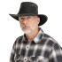bushman leather hat black