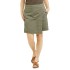 Women's Short Skirt Allit, dark khaki